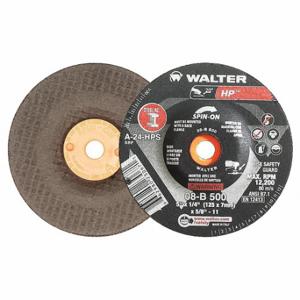WALTER SURFACE TECHNOLOGIES 08B500 Depressed Center Grinding Wheel, Aluminum Oxide, Hp | CU9CAM 32WJ79