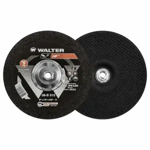 WALTER SURFACE TECHNOLOGIES 08B915 Depressed Center Grinding Wheel, Aluminum Oxide, Hp | CU9CAK 32WJ91