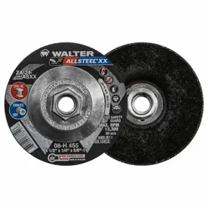 WALTER SURFACE TECHNOLOGIES 08H455 Depressed Center Grinding Wheel, Zirconia Alumina, Allsteel Xx | CU9CAZ 32WJ28