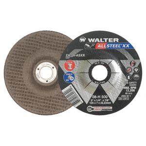 WALTER SURFACE TECHNOLOGIES 08H500 Depressed Center Grinding Wheel, Zirconia Alumina, Allsteel Xx | CU9CAV 32WJ29