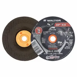 WALTER SURFACE TECHNOLOGIES 08K450 Depressed Center Grinding Wheel, Zirconia Alumina, Hp Xx | CU9CAW 32WK06