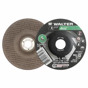 WALTER SURFACE TECHNOLOGIES 08L452 Schleifscheibe mit gekröpfter Mitte, Aluminiumoxid, Alu | CU9CAB 32WJ36
