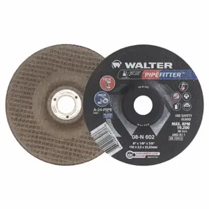 WALTER SURFACE TECHNOLOGIES 08N602 Depressed Center Grinding Wheel, 6 Inch Dia, 7/8 Inch Hole, Aluminum Oxide | CU9BZZ 32WK27