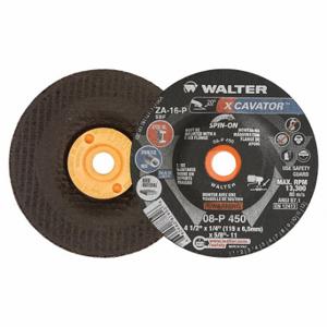 WALTER SURFACE TECHNOLOGIES 08P450 Depressed Center Grinding Wheel, Zirconia Alumina, Xcavator | CU9CAY 36VU33