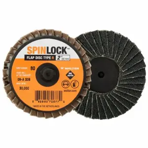 WALTER SURFACE TECHNOLOGIES 09A208 Flap Disc, Type 27, TR, 2 Inch Dia, Zirconia Alumina, 80 Grit, Plastic Bk | CU9CEC 801WC6