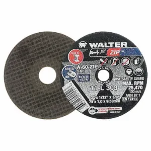 WALTER SURFACE TECHNOLOGIES 11L303 Abrasive Cut-Off Wheel, Aluminum Oxide, 0.0313 Inch Thick | CU9BWT 32WK74