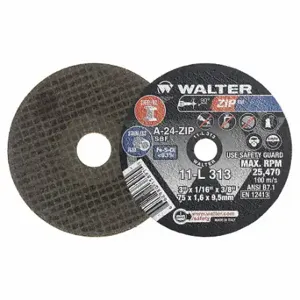 WALTER SURFACE TECHNOLOGIES 11L313 Abrasive Cut-Off Wheel, Aluminum Oxide, 0.0625 Inch Thick | CU9BWL 32WK77