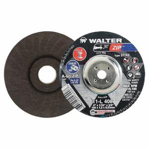 WALTER SURFACE TECHNOLOGIES 11L408 Depressed Center Cut-Off Wheel, Aluminum Oxide, Zip | CU9BZR 32WK84