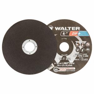 WALTER SURFACE TECHNOLOGIES 11T252 Abrasive Cut-Off Wheel, 5 Inch Abrasive Wheel Dia, Zirconia, Type 1, ZIP | CU9BWF 32WL29