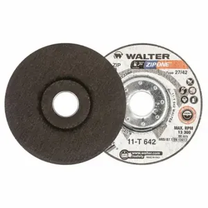 WALTER SURFACE TECHNOLOGIES 11T642 Depressed Center Cut-Off Wheel, Zirconia Alumina, Zip One | CU9BZT 36VU43