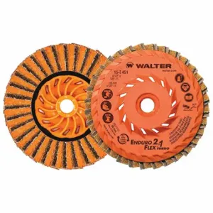 WALTER SURFACE TECHNOLOGIES 15I451 Flap Disc, Type 27, 4 1/2 Inch x 5/8 11, Ceramic, 80 Grit, Cloth Bk | CU9CCM 249M36