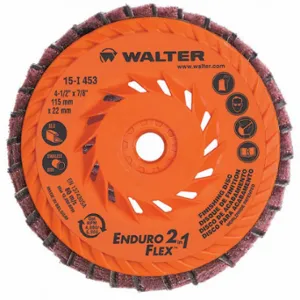 WALTER SURFACE TECHNOLOGIES 15I453 Flap Disc, Type 27, 4 1/2 Inch x 5/8 11, Ceramic, Cloth Bk, Std Density | CU9CEN 49YK07