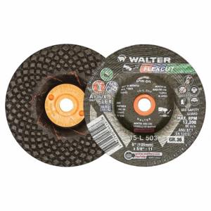 WALTER SURFACE TECHNOLOGIES 15L503 Depressed Center Grinding Wheel, 5 Inch Dia, 5/8 Inch -11 Hole, Aluminum Oxide | CU9BZY 32WJ61