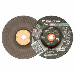 WALTER SURFACE TECHNOLOGIES 15L506 Depressed Center Grinding Wheel, Aluminum Oxide, Flexcut | CU9CAF 32WJ62