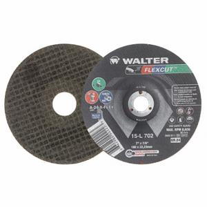 WALTER SURFACE TECHNOLOGIES 15L702 Schleifscheibe mit gekröpfter Mitte, Aluminiumoxid, Flexcut | CU9CAH 32WJ67