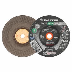WALTER SURFACE TECHNOLOGIES 15L853 Depressed Center Grinding Wheel, Silicon Carbide, Flexcut Mill Scale | CU9CAU 32WJ72