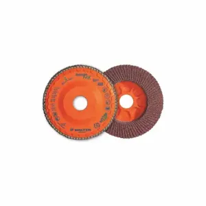 WALTER SURFACE TECHNOLOGIES 15Q458 Flap Disc, Type 27, 4 1/2 Inch x 7/8 Inch, Aluminum Oxide, 80 Grit | CU9CEL 249M42