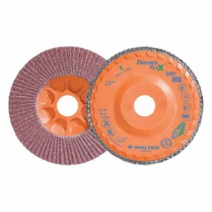 WALTER SURFACE TECHNOLOGIES 15Q504 Flap Disc, Type 27, 5 Inch x 7/8 Inch, Aluminum Oxide, 40 Grit, Eco-Trim Bk | CU9CDG 804CH2