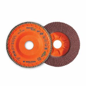WALTER SURFACE TECHNOLOGIES 15R708 Flap Disc, Type 27, 7 Inch x 7/8 Inch, Zirconia Alumina, 80 Grit | CU9CDZ 804CF5