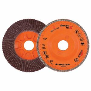 WALTER SURFACE TECHNOLOGIES 15R458 Flap Disc, Type 27, 4 1/2 Inch x 7/8 Inch, Zirconia Alumina, 80 Grit | CU9CCZ 249M21