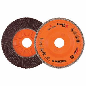WALTER SURFACE TECHNOLOGIES 15R462 Flap Disc, Type 27, 4 1/2 Inch x 7/8 Inch, Zirconia Alumina, 120 Grit | CU9CCW 249M22
