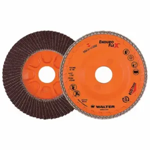 WALTER SURFACE TECHNOLOGIES 15R462 Flap Disc, Type 27, 4 1/2 Inch x 7/8 Inch, Zirconia Alumina, 120 Grit | CU9CCW 249M22