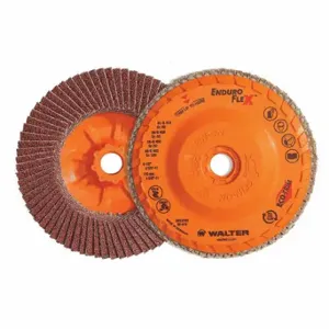 WALTER SURFACE TECHNOLOGIES 15R606 Flap Disc, Type 27, 6 Inch x 7/8 Inch, Zirconia Alumina, 60 Grit | CU9CDU 804CF8