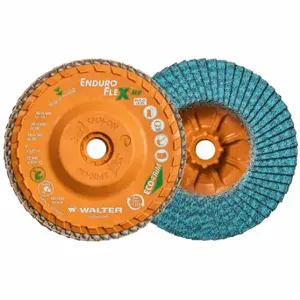 WALTER SURFACE TECHNOLOGIES 06U506 Flap Disc Aluminum, Type 27, 5 Inch x 5/8 11, Zirconia Alumina, 60 Grit | CU9CBX 804CH7