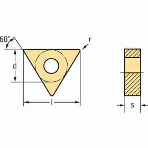 WALTER TOOLS TNMG160404-MK5 WKK10S Triangle Turning Insert, 3/8 Inch Inscribed Circle, Neutral, Mk5 Chip-Breaker | CU9QMN 53WL23