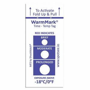 WARMMARK WM -18/0 Temperaturanzeigeetikett, 3/4 Zoll Etikettenbreite, 1 13/16 Zoll Etikettenhöhe | CU9TLW 55JG18