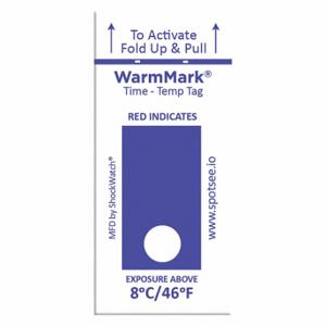 WARMMARK WM 8/46-12 Temperaturanzeigeetikett, 3/4 Zoll Etikettenbreite, 1 13/16 Zoll Etikettenhöhe | CU9TLV 55JG23