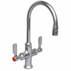 WATERSAVER FAUCET COMPANY L414-55LE Gooseneck Laboratory Faucet, Watersaver, Chrome Finish, 3.2 GPM Flow Rate | CU9TRP 2DCH5