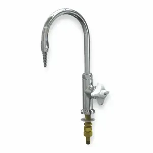 WATERSAVER FAUCET COMPANY L684 Gooseneck Laboratory Faucet, Watersaver, Chrome Finish, 2.2 GPM Flow Rate, Manual, Cross | CU9TRL 3CWK4