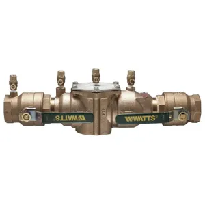 WATTS 007M1-QT 2 Double Check Valve Assembly, Inline, Quarter Turn Ball Valve, 2 Inch Size | BZ2MDN 0062427