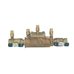 WATTS 007M2-QT 1 1/4 Double Check Valve Assembly, Inline, Quarter Turn Ball Valve, 1 1/4 Inch Size | CA7ZXF 0062681