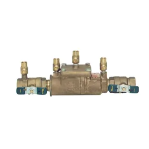 WATTS 007M2-QT-SH 1 1/4 Double Check Valve Assembly, Inline, Quarter Turn Ball Valve, 1 1/4 Inch Size | CA9DBV 0063203