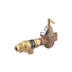 WATTS 911T-M3 (W/PRESS) 1/2 Combination Fill Valve And Backflow Preventer, Inline, 1/2 Inch Inlet, Brass | BZ6NDW 0386472