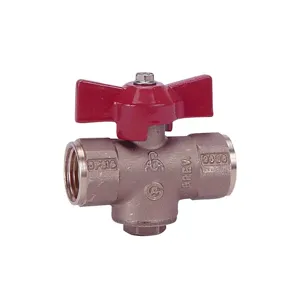 WATTS GBV-1 1/2 Ball Valve, 1/2 Inch Inlet, 125 Deg. F Max. Temp., 5 Psi | BY8LKW 0544999