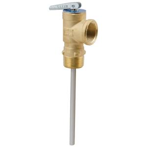 WATTS DP100XL-TT-150210 Temperature And Pressure Relief Valve, Male Thread, Npt, 3/4 Inch Size, Brass | BP3YEL 0066107