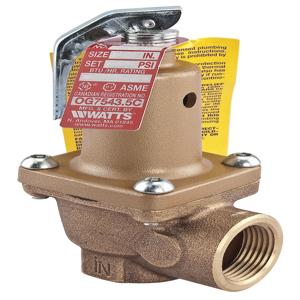 WATTS 174A-040 Boiler Pressure Relief Valve, 1 1/2 Inch Inlet, 40 Psi Relief Pressure | BP4UVP 0276502