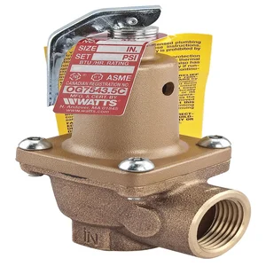 WATTS LF174A-130 2 Boiler Pressure Relief Valve, 2 Inch Inlet, 130 Psi Relief Pressure | BP3FLD 0121572