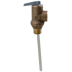 WATTS 1XL-150210 1/2 Temperature and Pressure Relief Valve, 150 psi, 4 Inch Extension Thermostat | BP4QTY 0004494