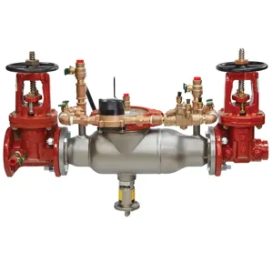 WATTS 5000SS-DOSY-FXG-GPM 3 Reduced Pressure Detector Backflow Preventer Assembly, 3 Inch Size, Stainless Steel | CC4JCM 0694029