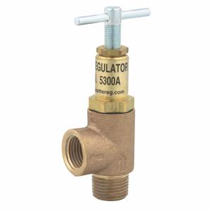 WATTS 5300A Bypass Control Relief Valve, 0-250 psi, T Handle, 1/2 Inch Size, Bronze | CA4BVV 0391600