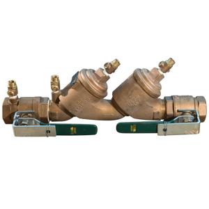 WATTS 719-QT-LH 1 1/2 Double Check Valve Backflow Preventer Assembly, 1 1/2 Inch Size, Bronze | CC4MPE 0064274