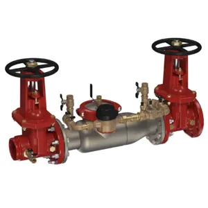 WATTS 3000SS-DOSY-GXF-GPM 2 1/2 Double Check Detector Backflow Assembly, 2 1/2 Inch Size, Shutoff Valve | CC4JDD 0696003