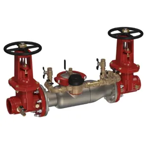 WATTS 3000SS-DOSY-GXG-GPM 8 Double Check Detector Backflow Preventer Assembly, Shutoff Valve, 8 Inch Size, SS | CC4JEK 0696025