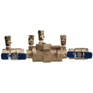 WATTS 850-QT 1/2 Backflow Preventer Assembly, Quarter Turn Shutoff Valve, 1/2 Inch Size, Bronze | CA2KDY 1111