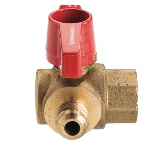 WATTS 93-1032 Angle Connector Gas Shutoff Valve, 3/8 Inch x 1/2 Inch Size | BR4CKD 0240269