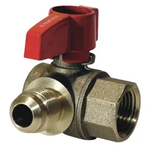 WATTS 93-2032 Angle Connector Gas Shutoff Valve, 1/2 Inch x 1/2 Inch Size | BQ9WZT 0240282